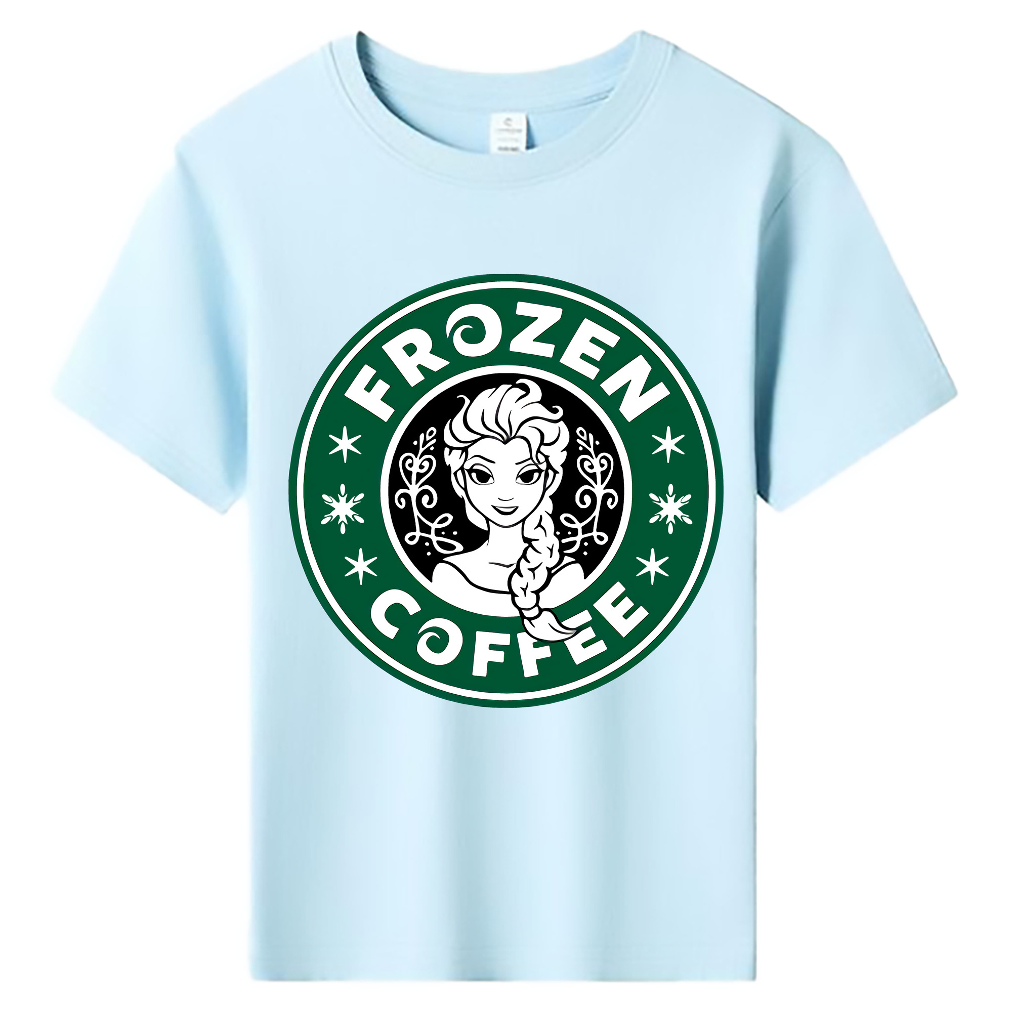 （画像用） アナと雪の女王 アンナ エルサ Frozen Anna Elsa 綿100％キッズTシャツ（フロントプリント）